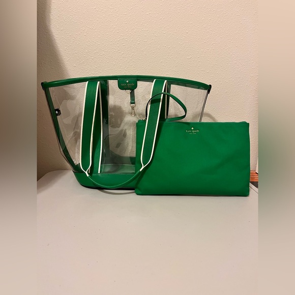 Kate Spade Emerald Green Clear Tote - Picture 5 of 8